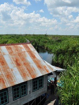 Pos Jaga Sei Koran dilihat dari ketinggian